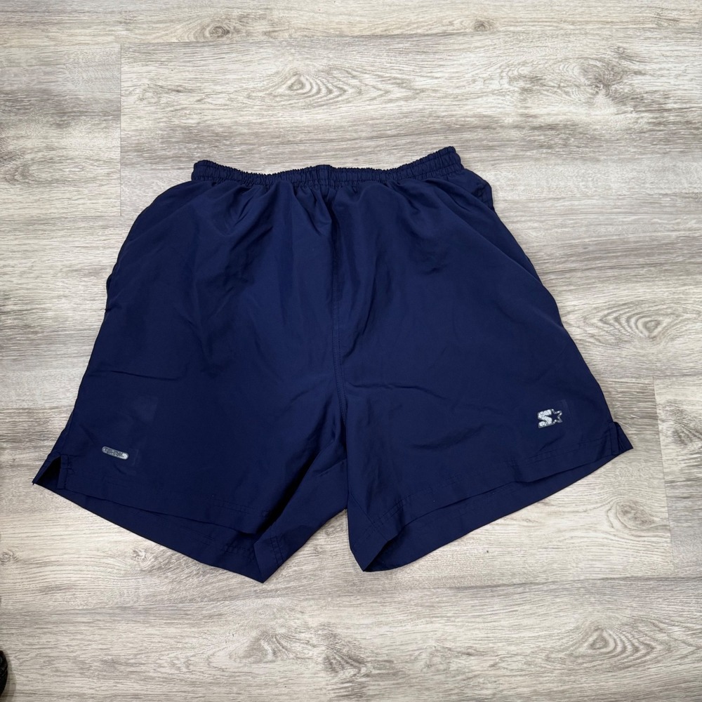 Starter Men's Activewear Running Shorts True Navy Blue Athletic Gym Medium